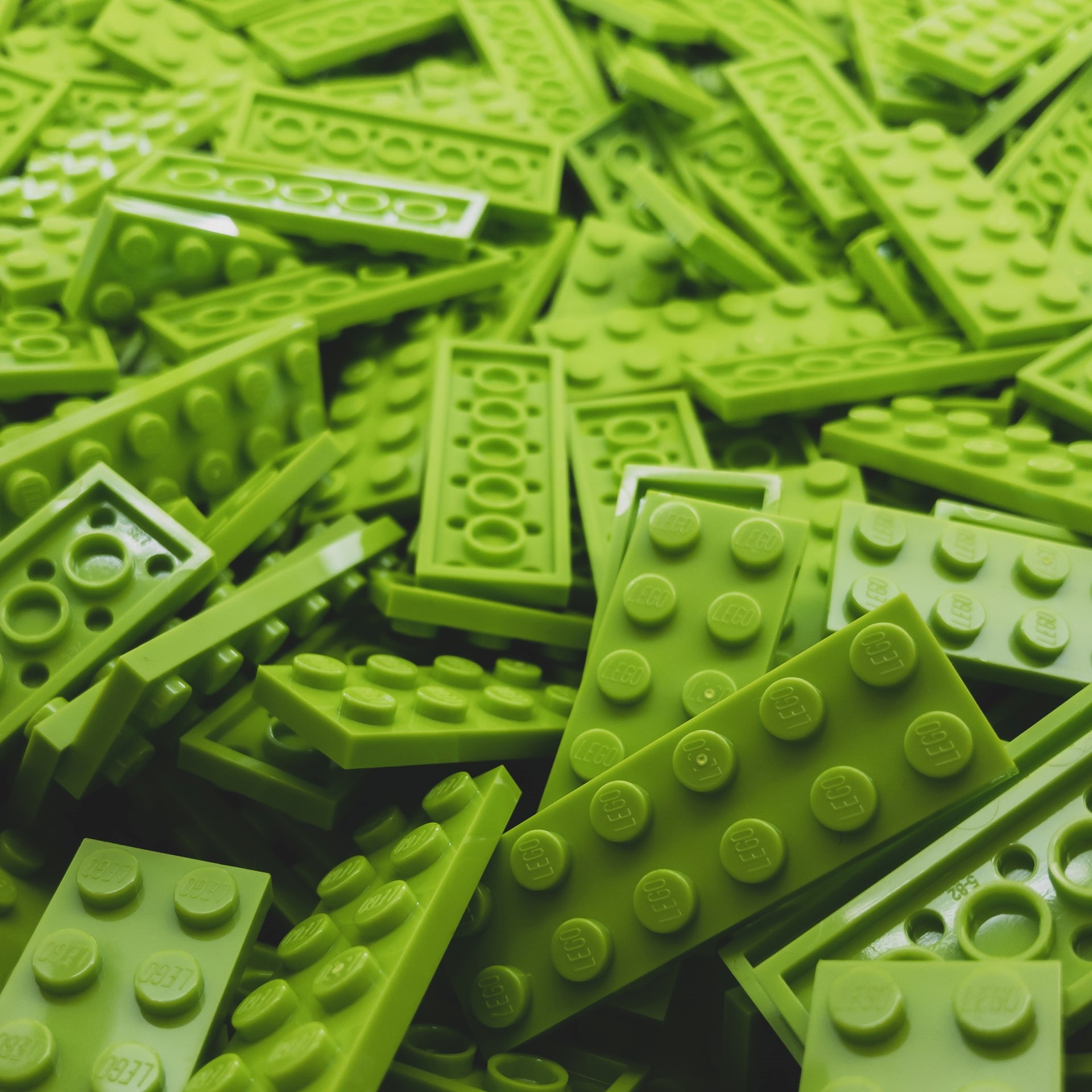 Green lego bricks